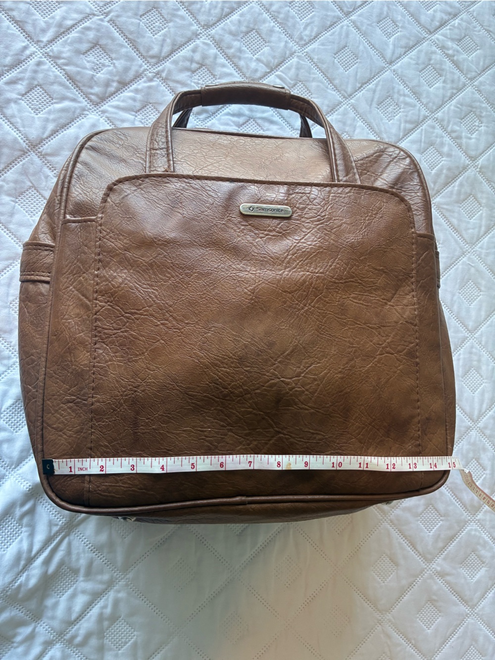 Vintage 1970s/80s Samsonite Leather Traver Tote Bag Carry-On